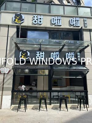folding window aluminum balcony vertucal