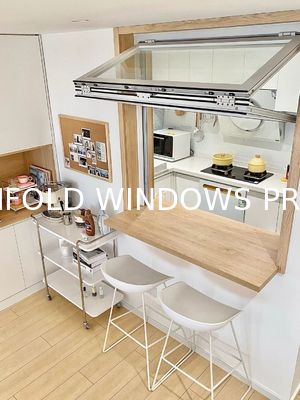 folding window aluminum balcony vertucal