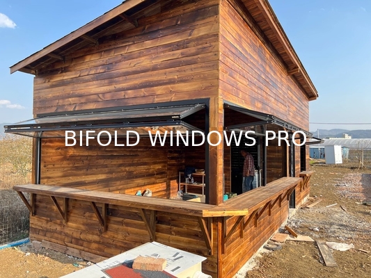Custom Aluminum Folding Windows Heavy-Duty Thermal Break with Modern Design for Exterior Basement Use Interior Bifold Windows