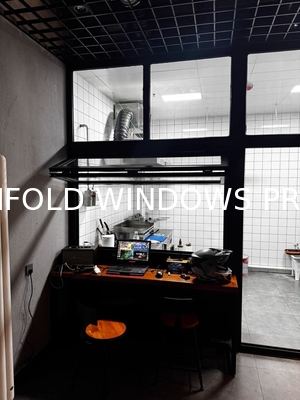 Aluminum Tempered Glass Horizontal Folding Window Bifold Windows Accordion Windows for House