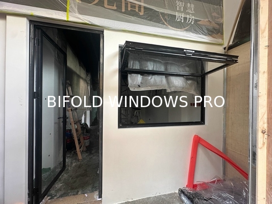 Aluminum Tempered Glass Horizontal Folding Window Bifold Windows Accordion Windows for House