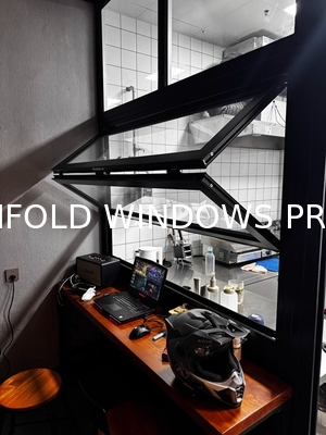 Aluminum Tempered Glass Horizontal Folding Window Bifold Windows Accordion Windows for House