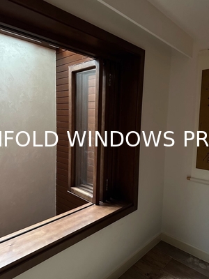 Manually Operated Aluminium Glass Folding Windows Horizontal Folding Local Window Aluminium Bifold Windows