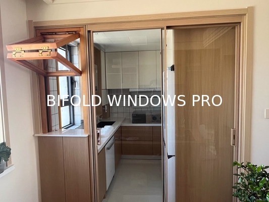 Manually Operated Aluminium Glass Folding Windows Horizontal Folding Local Window Aluminium Bifold Windows
