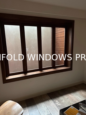 Manually Operated Aluminium Glass Folding Windows Horizontal Folding Local Window Aluminium Bifold Windows