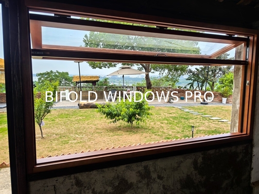 Fangde Customized Size Fold up Glass Manual Aluminium Folding Window