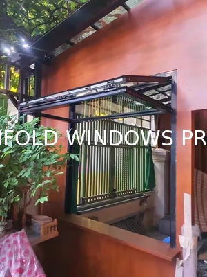 Factory Custom Thermal Windows Double Glazed Folding Sliding Window Aluminium Tempered Glass Bifold Windows