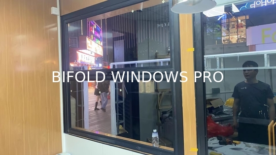 DERCHI Bifold windows with double pane tempered clear glass and louver curtain type for modern villas tempered clear glass