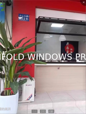 DERCHI Bifold windows with double pane tempered clear glass and louver curtain type for modern villas tempered clear glass