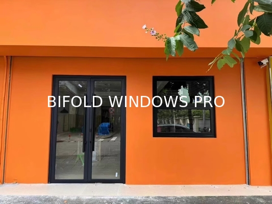 DERCHI Bifold windows with double pane tempered clear glass and louver curtain type for modern villas tempered clear glass