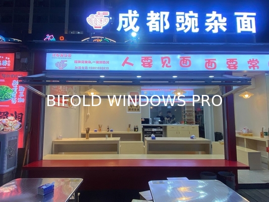 DERCHI Bifold windows with double pane tempered clear glass and louver curtain type for modern villas tempered clear glass