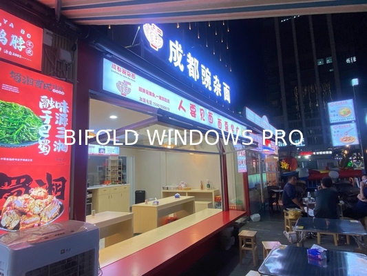 DERCHI Bifold windows with double pane tempered clear glass and louver curtain type for modern villas tempered clear glass