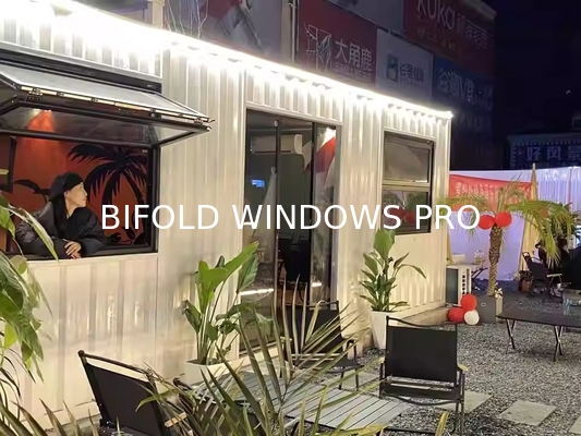 Powder coated casement windows with swing open style and WEHAG hardware for modern villa with easy installation and 5-