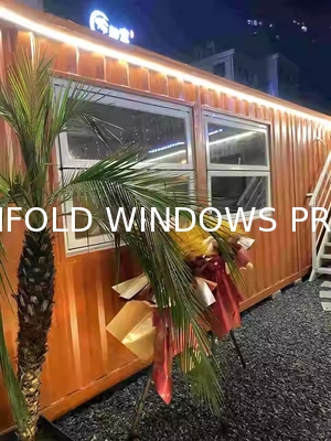 Powder coated casement windows with swing open style and WEHAG hardware for modern villa with easy installation and 5-