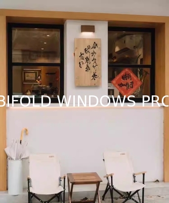 Aluminium Folding Window Organ Horizontal Folding Window Tempered Glass Sliding Folding Window