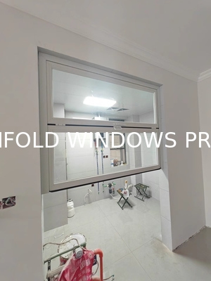 Aluminium Folding Window Organ Horizontal Folding Window Tempered Glass Sliding Folding Window