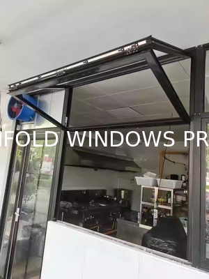 Aluminium Folding Window Organ Horizontal Folding Window Tempered Glass Sliding Folding Window