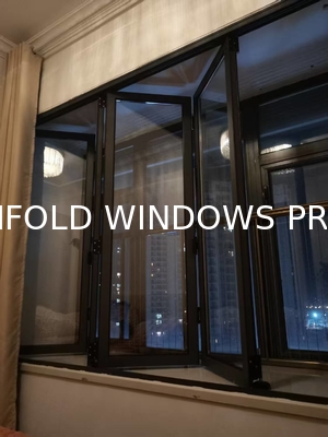 Maplemiles Aluminum Folding Window Accordion Horizontal Folding Window Bifold Windows