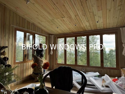 DERCHI aluminum casement windows with 1.8mm profile thickness and double tempered glass for heat insulation and soundproofing