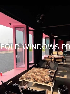 Modern Aluminum Tempered Glass Accordion Vertical Folding Local Window Bifold Windows