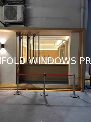 Superhouse Modern Design Multi Functions Folding Glass Windows Tinted Interior Aluminum Sliding Bifold