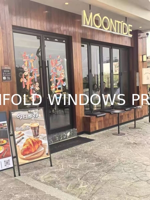 High Quality Bifold windows Aluminum Horizontal Folding Window White