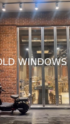 High Quality Bifold windows Aluminum Horizontal Folding Window White