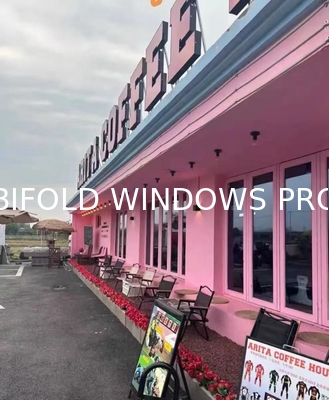 Modern Aluminum Tempered Glass Accordion Vertical Folding Local Window Bifold Windows