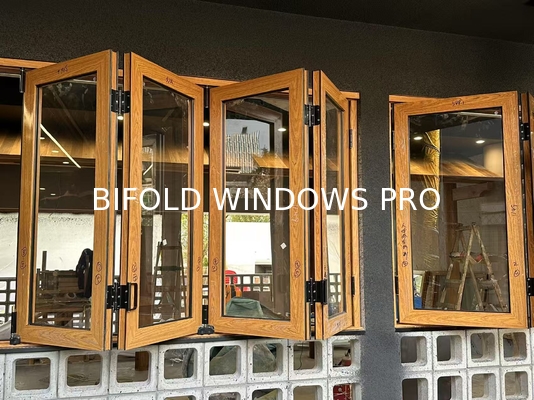 heap Aluminum Glass Windows,aluminum Bifold Folding Window with Thermal Break Folding Foldable Graphic Design Glass