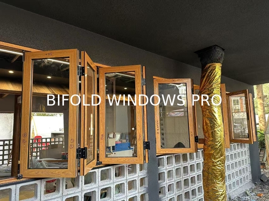 heap Aluminum Glass Windows,aluminum Bifold Folding Window with Thermal Break Folding Foldable Graphic Design Glass