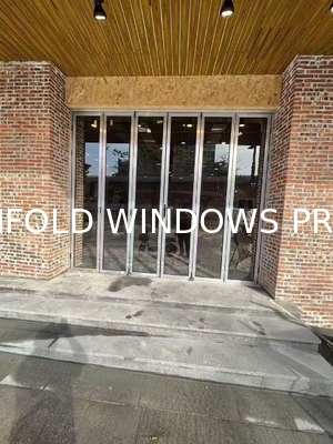 Superhouse Modern Design Multi Functions Folding Glass Windows Tinted Interior Aluminum Sliding Bifold