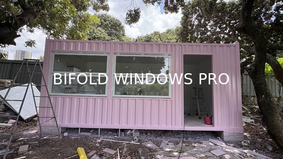 Folding Balcony Window Frameless Sliding Glass Bifold Window Single Glass Slim Frameless Glass