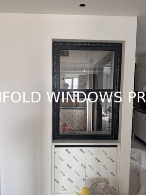 Modern Aluminum Tempered Glass Accordion Vertical Folding Local Window Bifold Windows