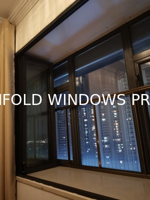 Maplemiles Aluminum Folding Window Accordion Horizontal Folding Window Bifold Windows
