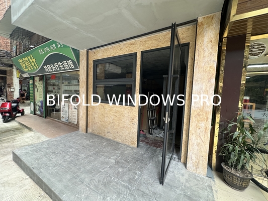 Folding Balcony Window Frameless Sliding Glass Bifold Window Single Glass Slim Frameless Glass