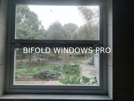 Modern Aluminum Tempered Glass Accordion Vertical Folding Local Window Bifold Windows