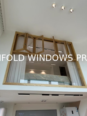 Double Glass Aluminium Alloy Bi-Folding Windows Sound Insulation Impact Aluminum Frameless Bifold Window