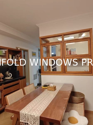 European Design Space-Saving Aluminium Soundproof Thermal Break Folding Window Aluminum