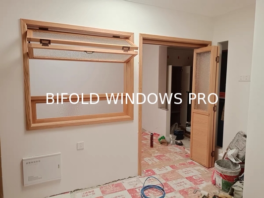 Black Aluminium Double Glazed Bifold Window Balcony Exterior Vertical Foldable Folding Bar Window Grill Fold