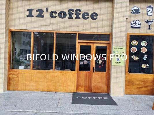 Black Aluminium Double Glazed Bifold Window Balcony Exterior Vertical Foldable Folding Bar Window Grill Fold