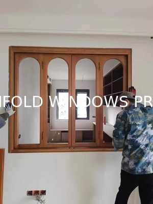 Bi Fold Slide up Top Others Vertical Fold Bifold Commercial Sliding Pass Through Aluminum Glass Window