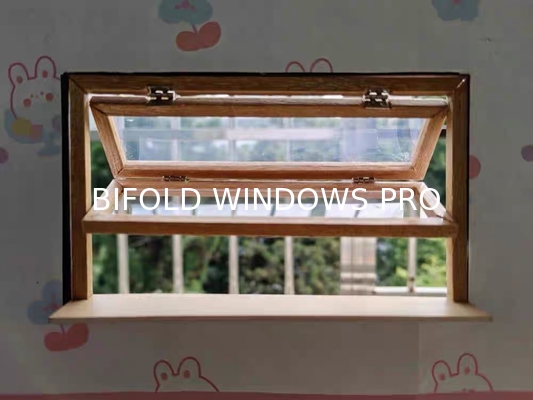 Modern Aluminum Vertical Folding Window, Push up Fold up Glass Folding Window