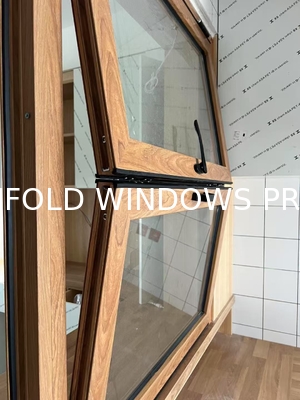 Modern Aluminum Vertical Folding Window, Push up Fold up Glass Folding Window
