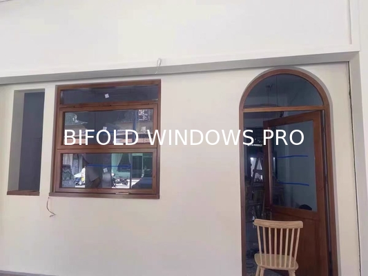 Aluminium Hurricane-Proof Vertical Bifold up Windows Plastic Steel Vertical Folding Design Push-Up Feature Aluminum