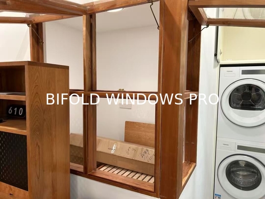 Aluminium Bi Fold Window Fold up Glass Windows American Vertical Roll up Grid Window for Bar Shop Coffee Graphic