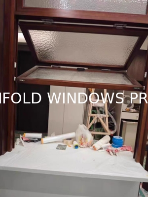 DERCHI Fold up Black Aluminium Bifold Windows Double Glazed Glass Balcony Vertical Folding Window