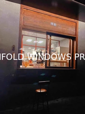 Anti-Theft Insulated Folding Window Bulletproof Hurricane-Resistant Double Glazed Aluminum for Homes