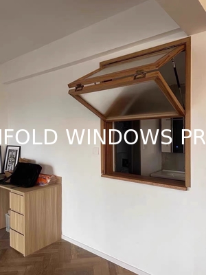 Anti-Theft Insulated Folding Window Bulletproof Hurricane-Resistant Double Glazed Aluminum for Homes