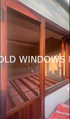 Folding Double Tempered Glass Aluminium windows Multi Fold -up Window Hurricane Proof Folding Windows