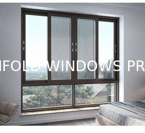 Privacy Folding Windows with Built-In Blinds - No External Shading Needed
